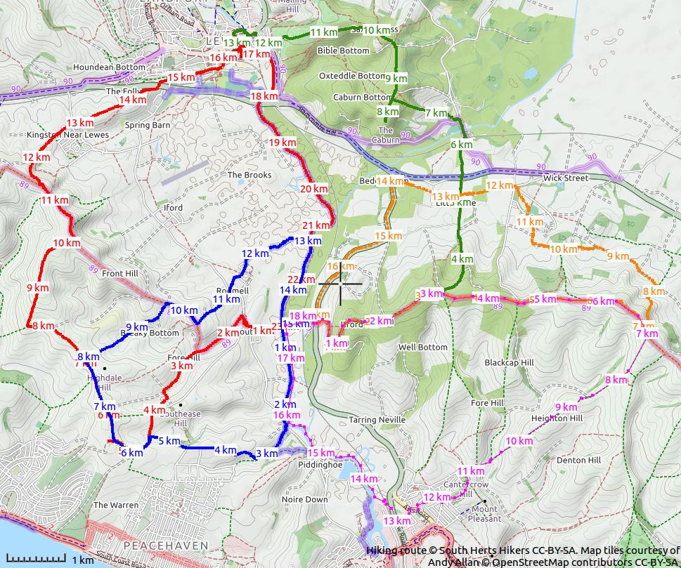 Hiking routes near YHA South Downs